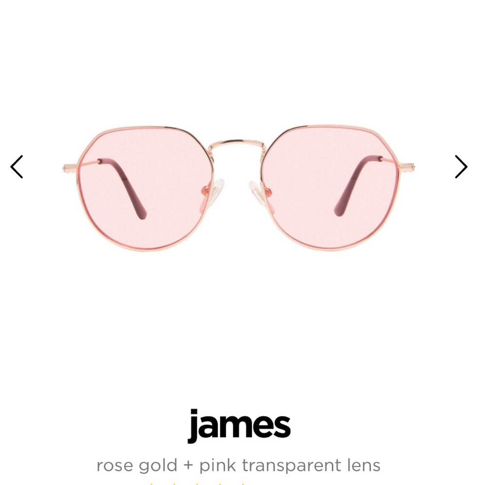 Diff Eyewear James Rose Gold Sunglasses